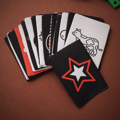 Black & White Cloth Flash Cards | Early Learning & Brain Fun (Set of 18)