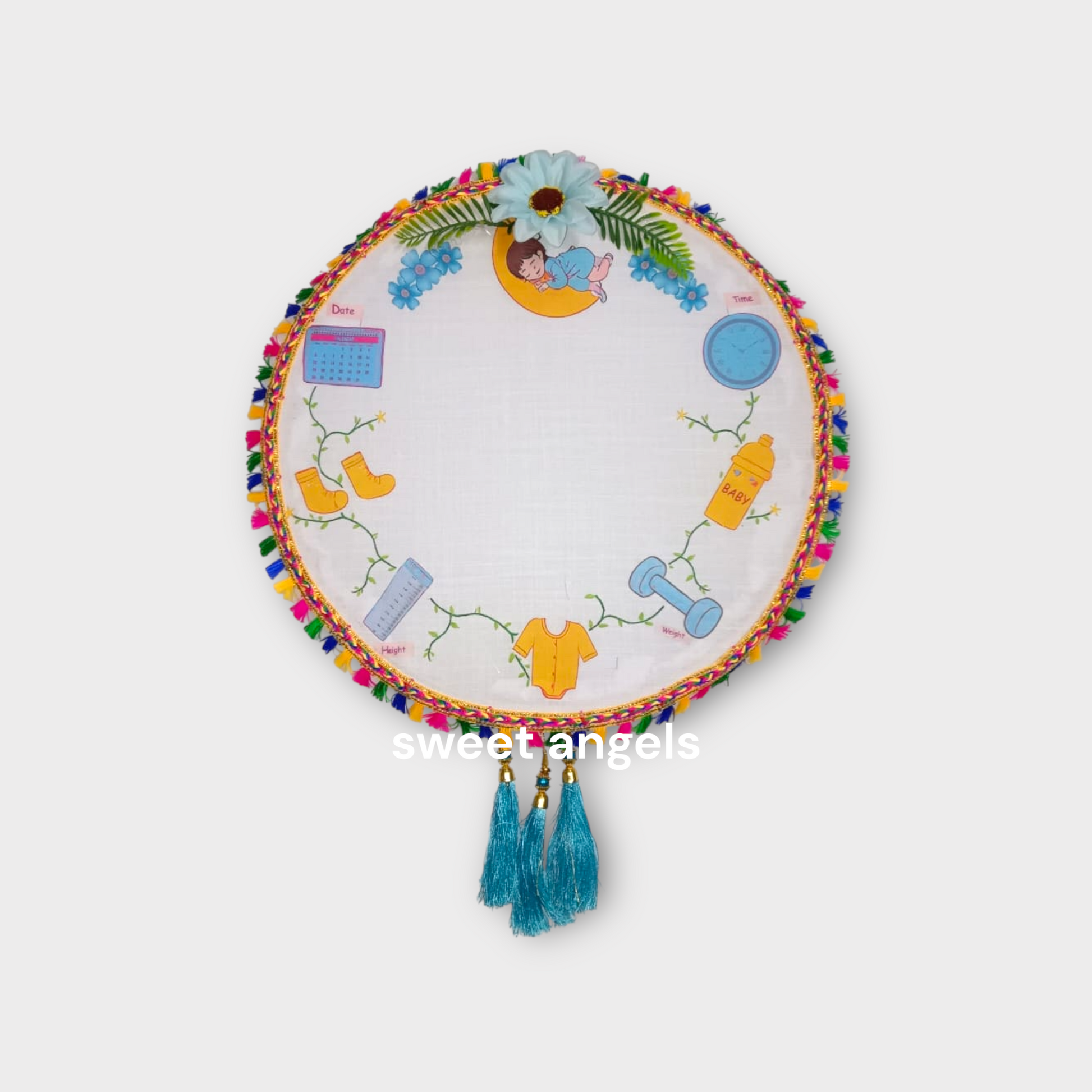 Newborn Footprint Frame – Unisex Chatthi Name Ceremony Keepsake image 1