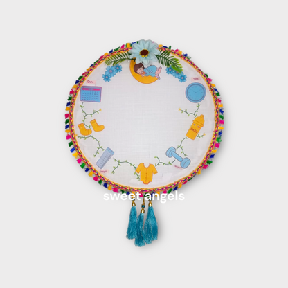 Newborn Footprint Frame – Unisex Chatthi Name Ceremony Keepsake image 1