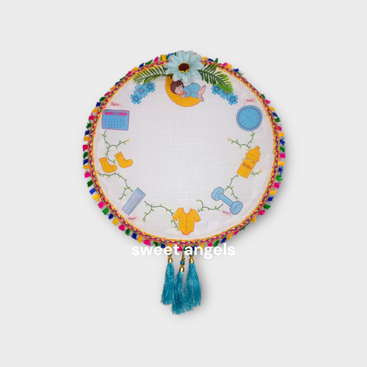 Newborn Footprint Frame – Unisex Chatthi Name Ceremony Keepsake image 1