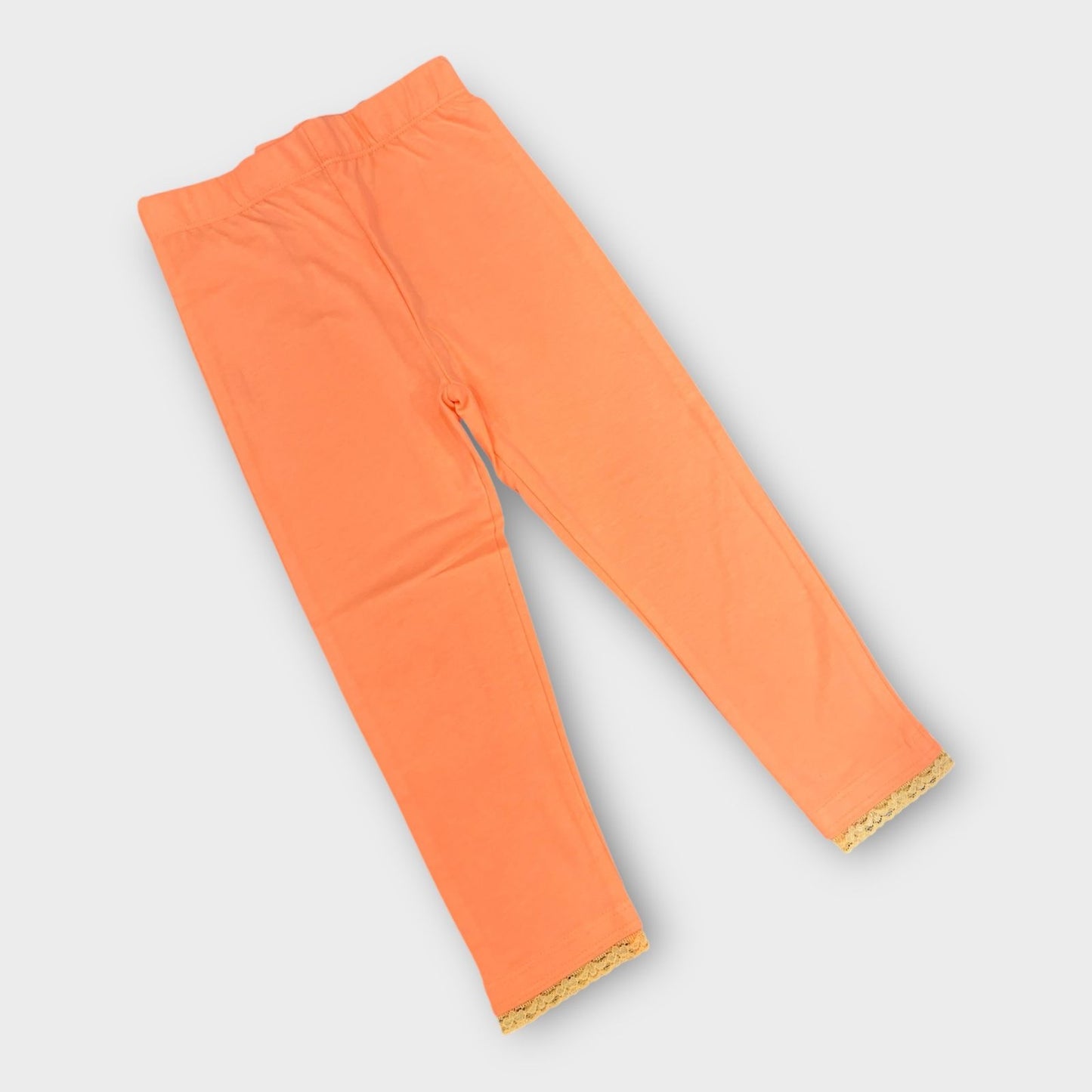 1 to 2 years Organic Leggings Tights Baby Girl - Neon Orange image
