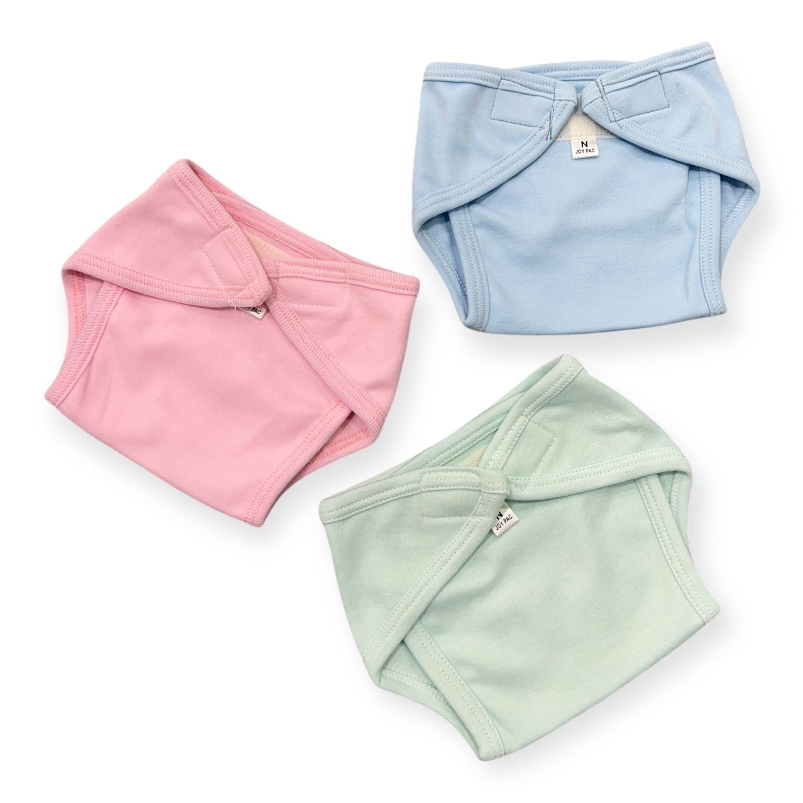 Organic Velcro Nappy Soft cotton Newborn Baby 3pc combo image 0