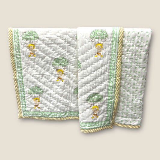 Kids organic Comforter Dohar 40x60 inch parachute image 0