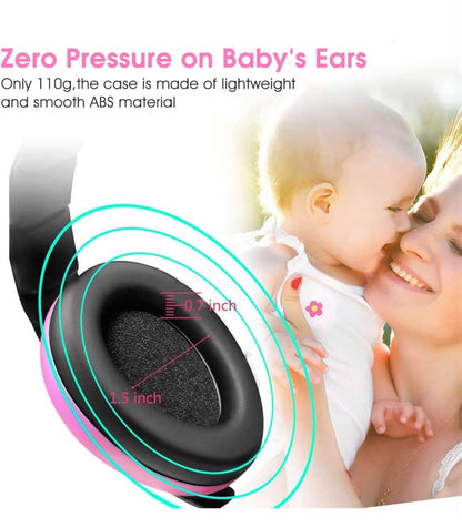 Pink Baby Noise Cancelling Headphones, Ear Protection Earmuffs Noise Reduction for 0-3 Years Kids/Toddlers/Infant image 2