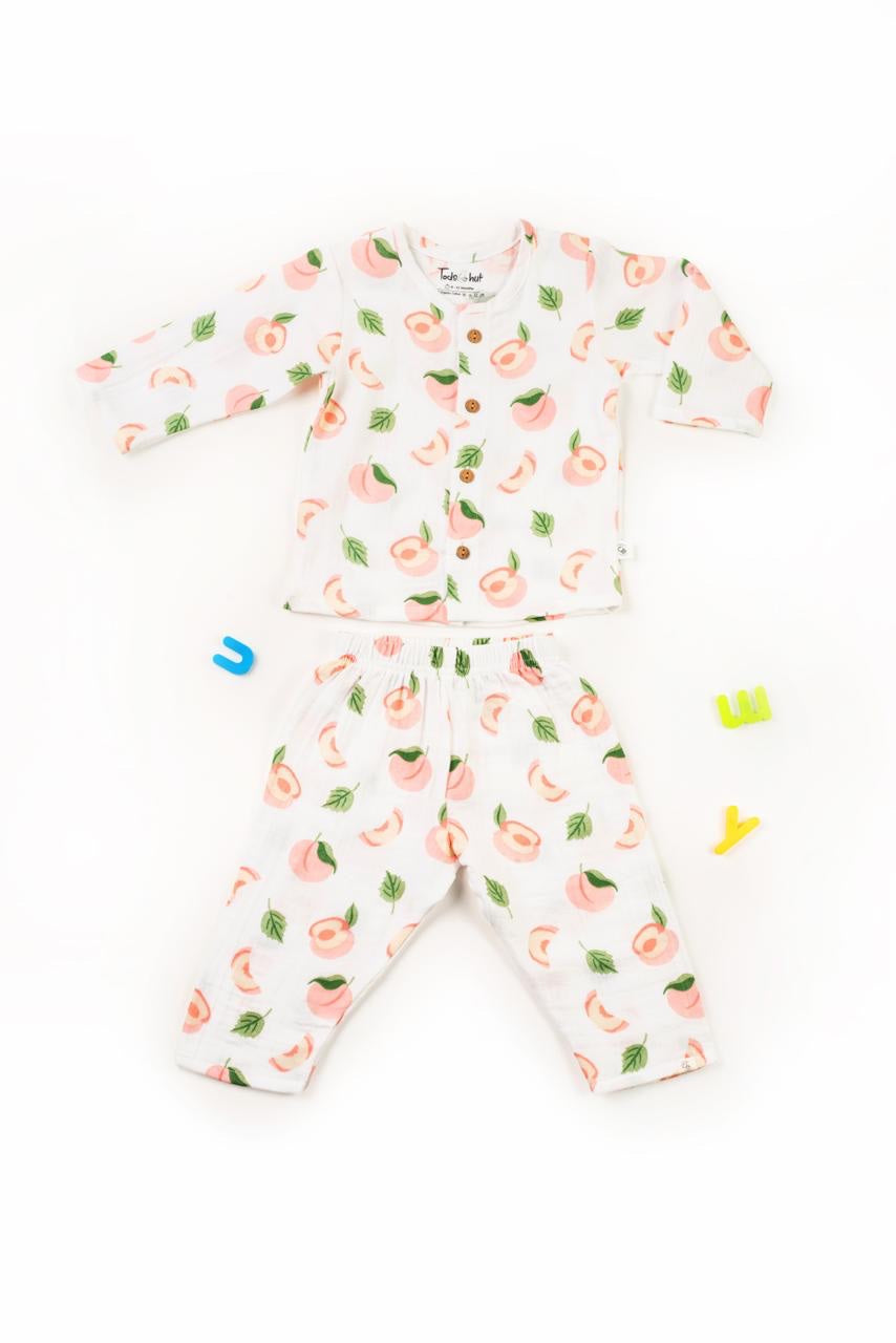 Muslin Baby 0 3 6 9 months Fruit Night Suits Organic image 0