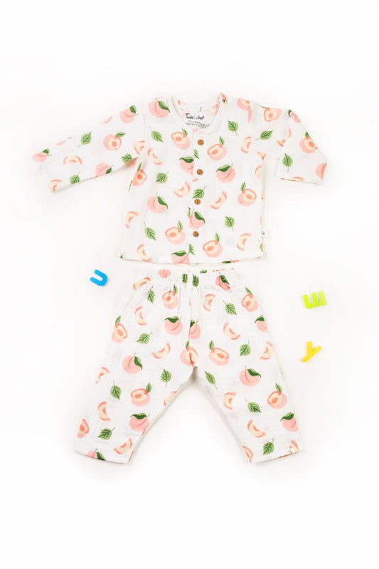 Muslin Baby 0 3 6 9 months Fruit Night Suits Organic image 0