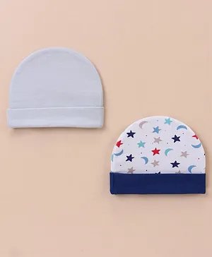 Cap Set Organic Cotton assorted Preemie 2pc pack image 8