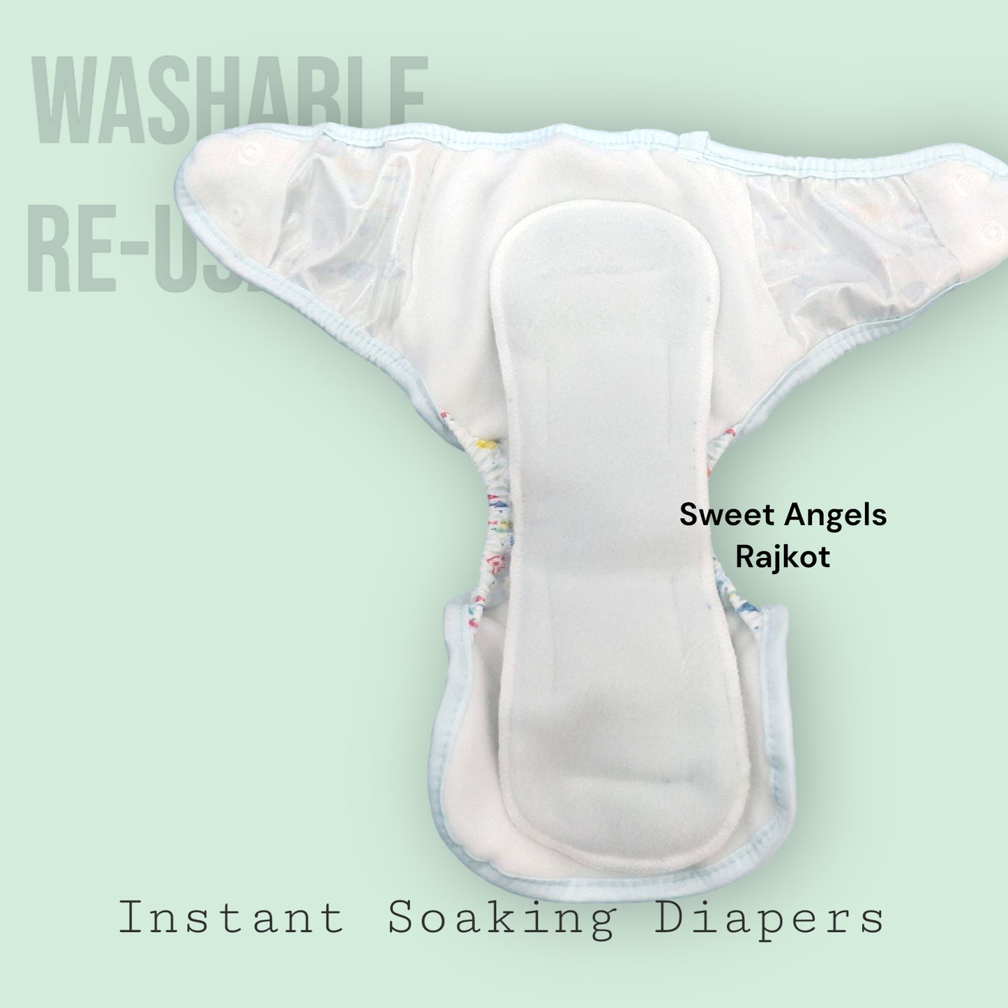Organic Cotton Reusable Washable Baby Diaper image 4