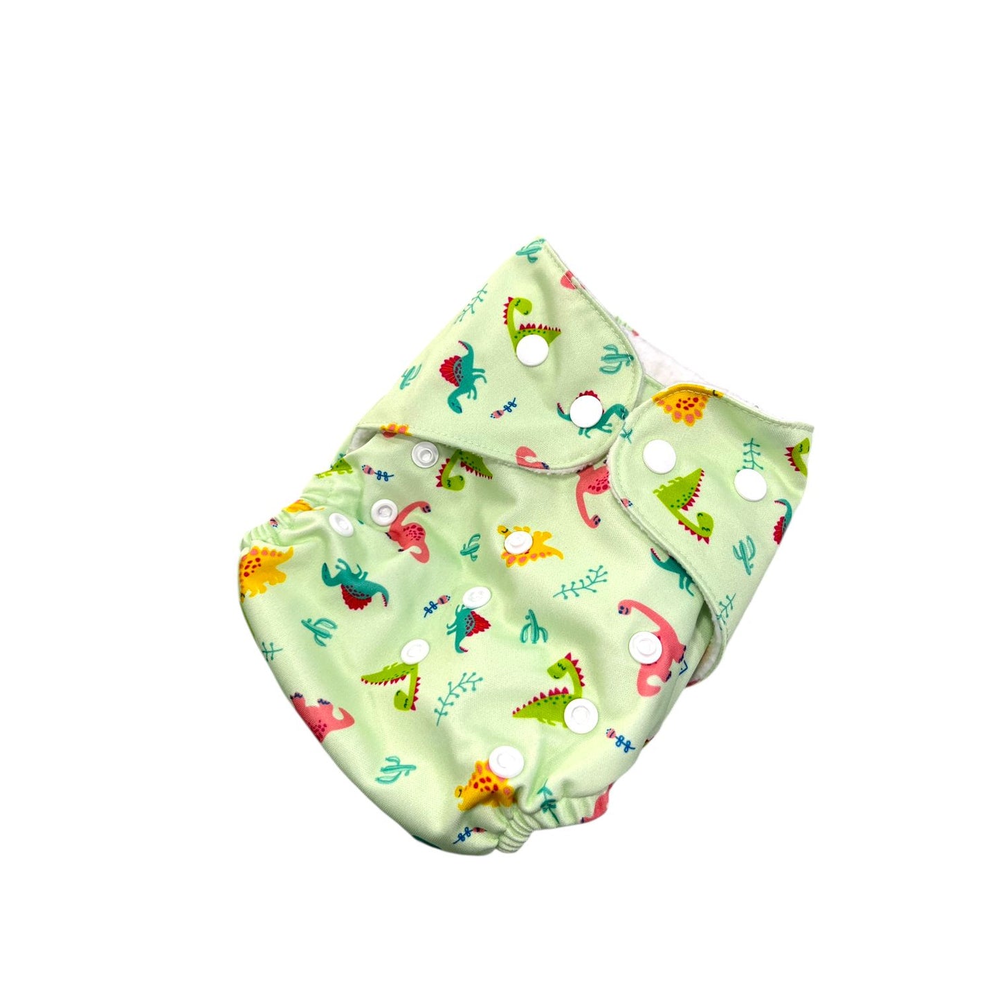 Reusable Baby Cloth Diaper Double Leak Guard High Absorption Quick Dry - dino small image