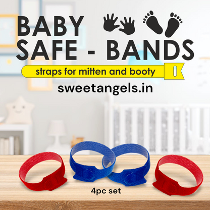 Baby Safe Bands - Straps for Mitten and Booty red blue combo image 0