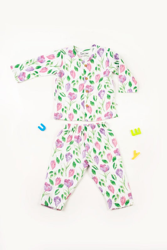 Muslin Baby 1 to 3 years Tulip Night Suits Organic image 0