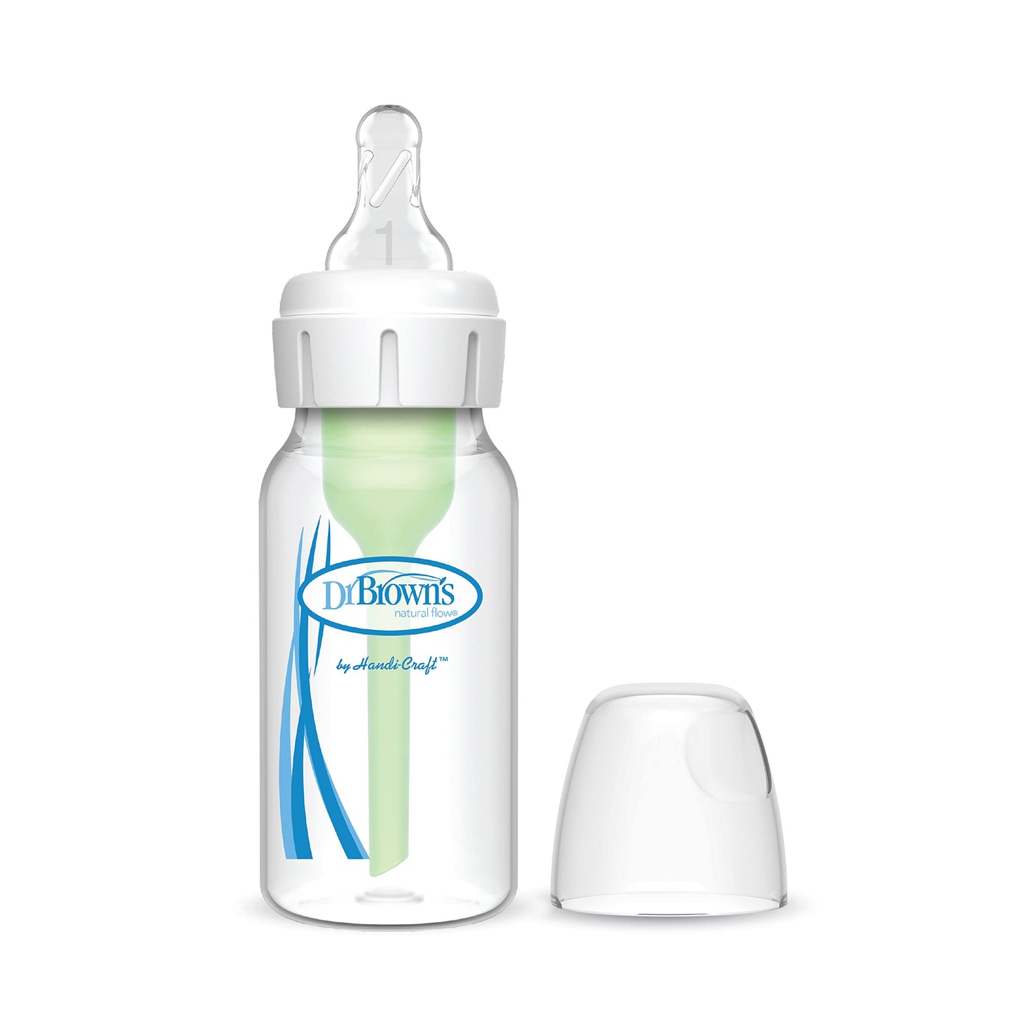 Narrow Neck Options Blue Bottle 4 Oz / 120 ml anti colic valve image 0
