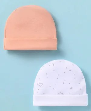 Cap Set Organic Cotton assorted Preemie 2pc pack image 7