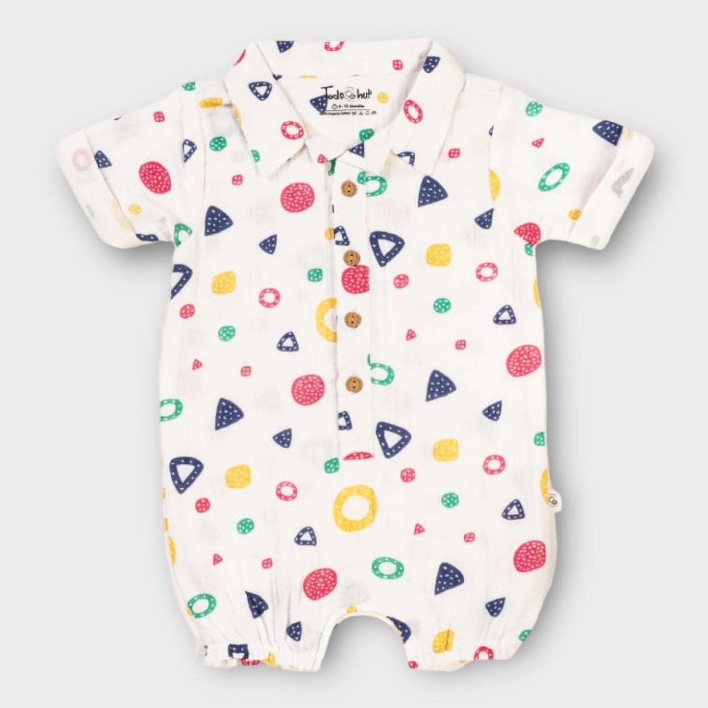 Muslin Romper for Baby Boys – Soft, Organic & Comfortable Outfit - 6 to 9 m image