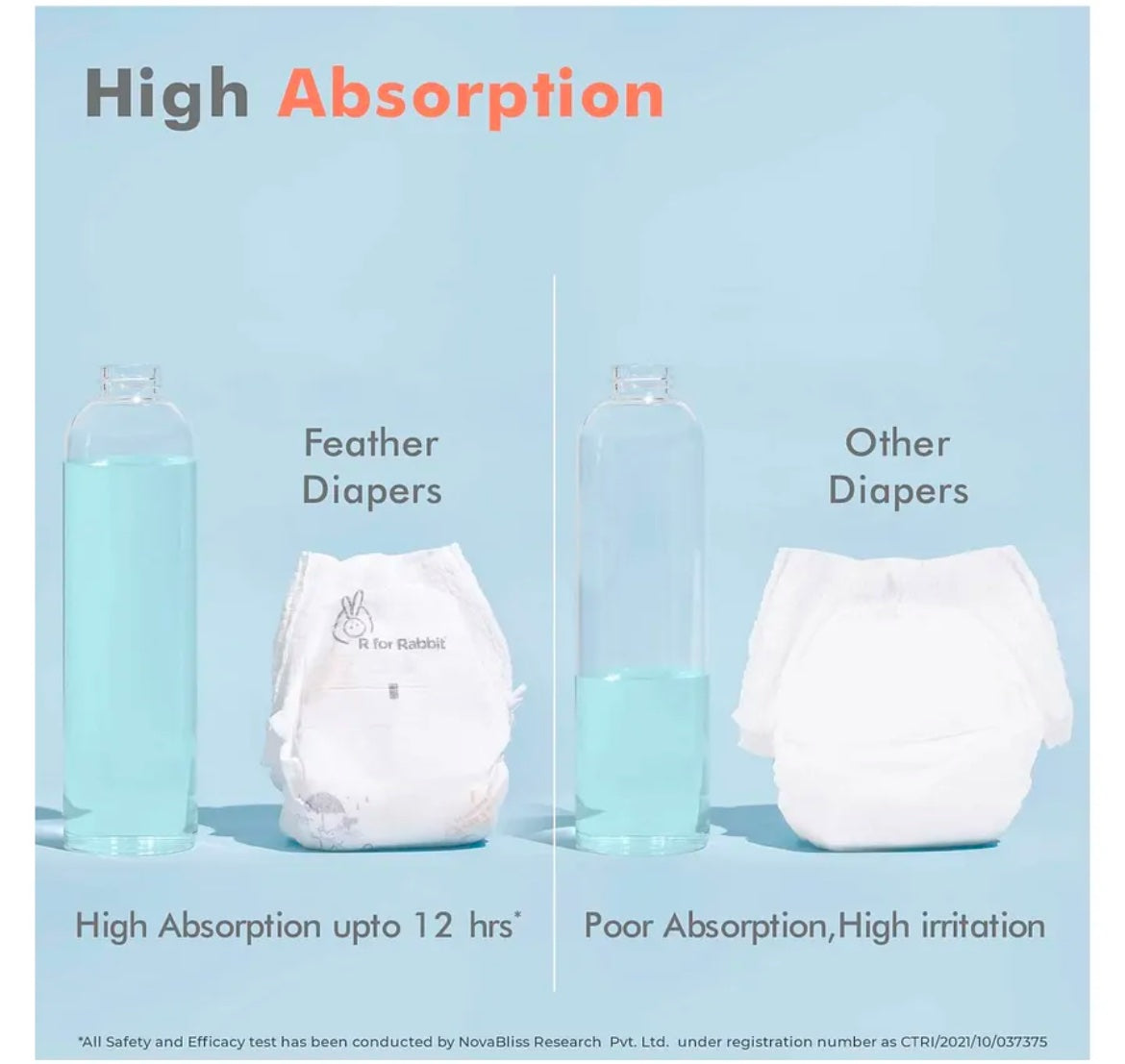 L 46pc Above 9 to 14 kg R for Rabbit Feather Diaper Pant Style image 3