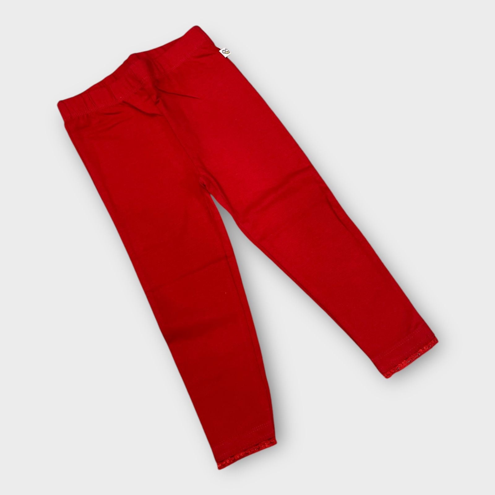 2 to 3 years Organic Leggings Tights Baby Girl - red image