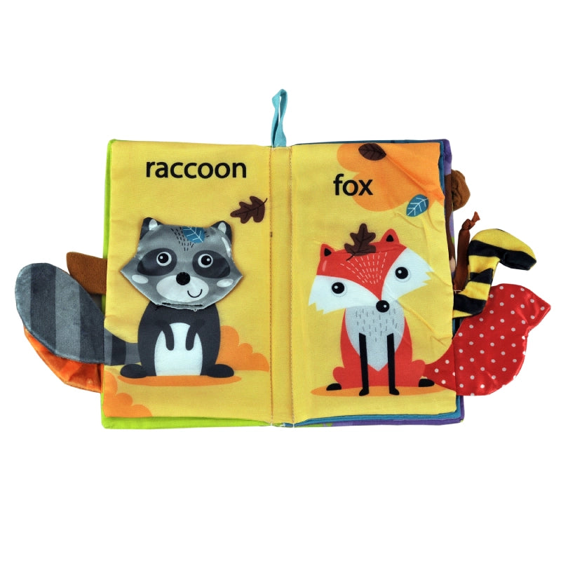 Baby Cloth Tail Book – Land Animals Theme image 3