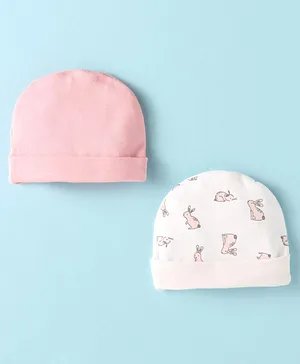 Cap Set Organic Cotton assorted Preemie 2pc pack image 3