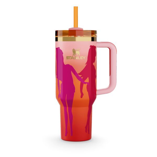 Red / Pink / Gold Stanley Barbie 60s Twist N Turn Quencher Tumbler image 0