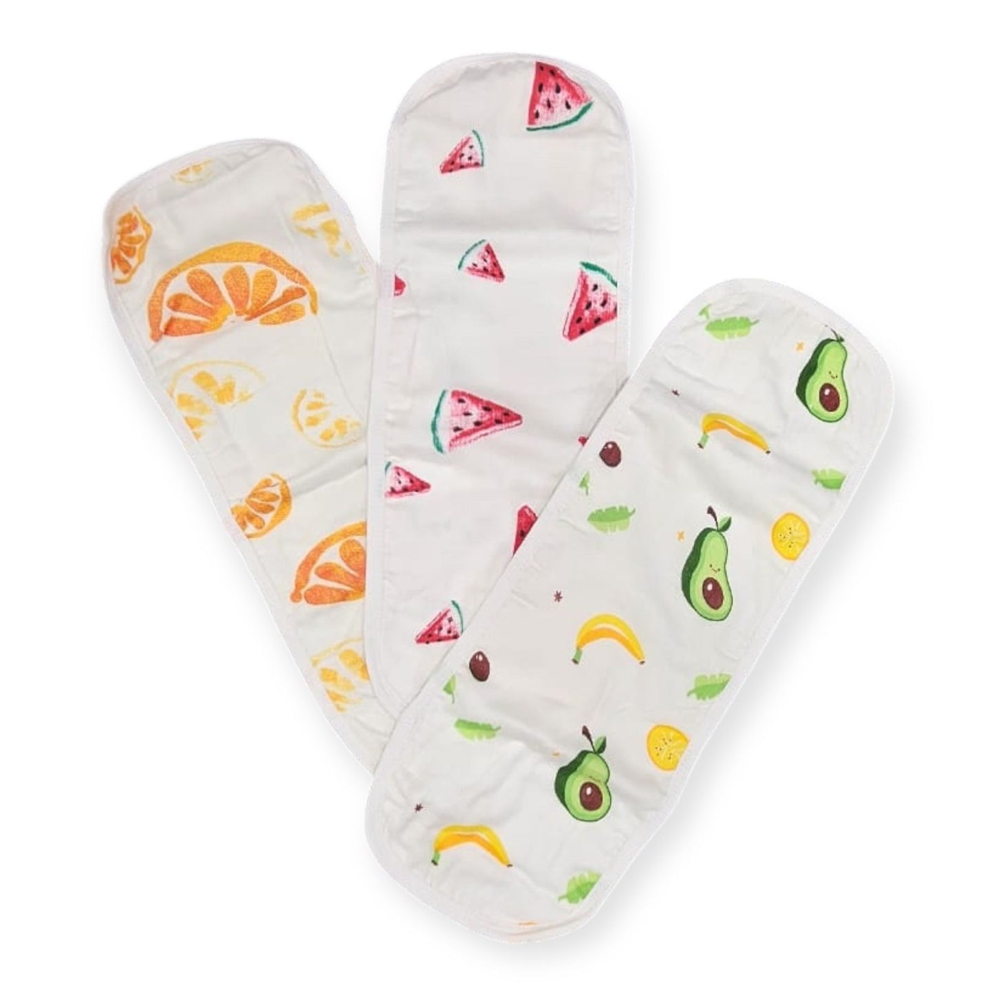 Muslin Cotton Baby Burp Cloth napkins 3pc set image 2