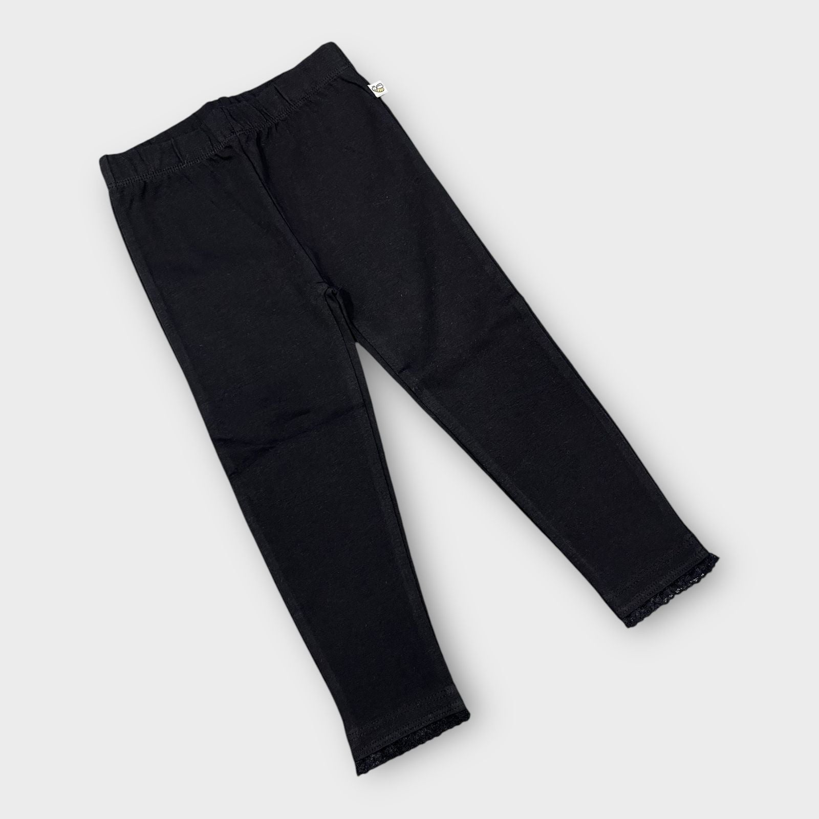 1 to 2 years Organic Leggings Tights Baby Girl - BLACK image