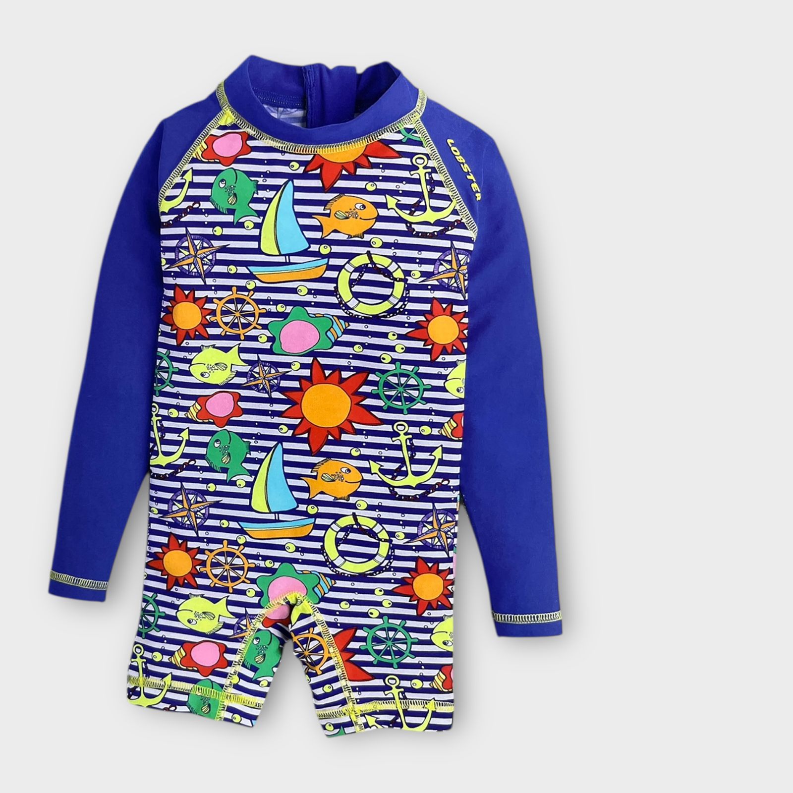 Swim Suit for Babies to Toddlers super cute Blue Boat image 0