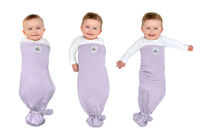 10 Second Swaddle for Baby To wrap easy and fast Pure Organic cotton - purple image