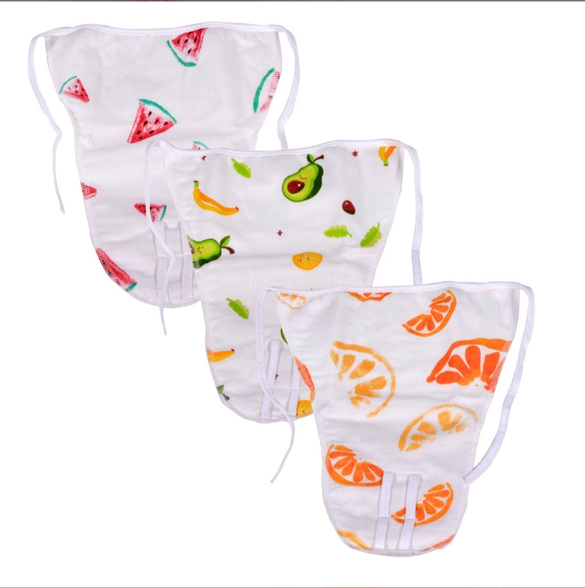 Baby 100% Organic Muslin Nappy padded assorted prints image 5