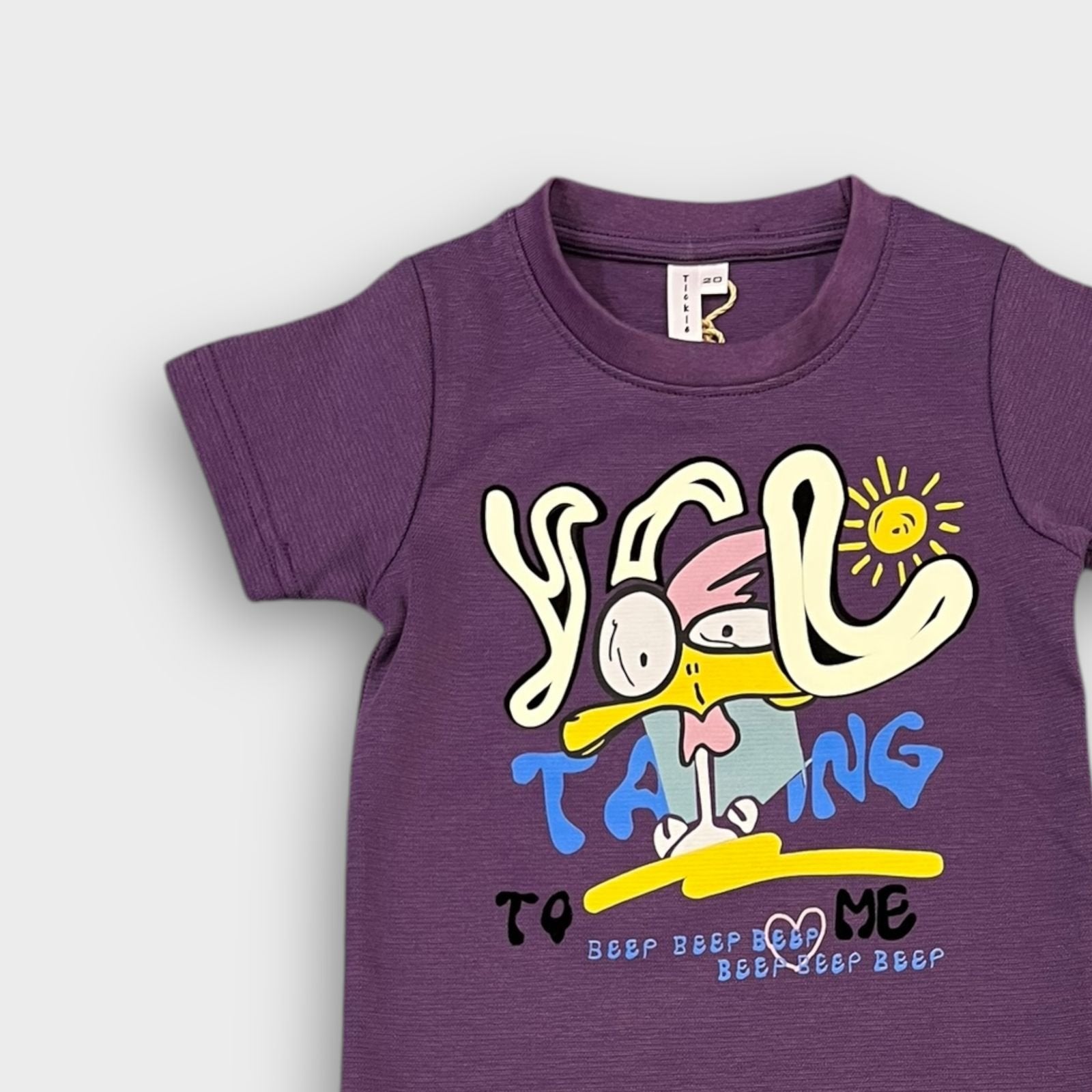 Hip Hop Kids Unisex Co Ord Set 3 to 10 years Beep Beep Purple image 2