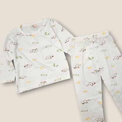 Butter Soft Panda Bamboo Co-Ord Sets for Kids (1-5 Yrs) | Sweet Angels - 3 to 4 yr image
