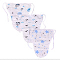 Baby 100% Organic Muslin Nappy padded assorted prints image 0