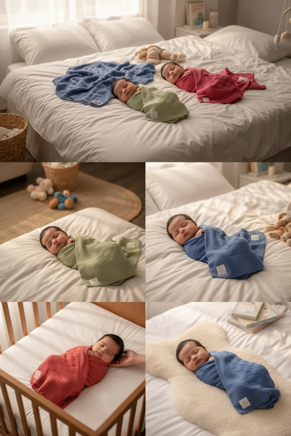Organic All in one baby shawl blanket swaddle