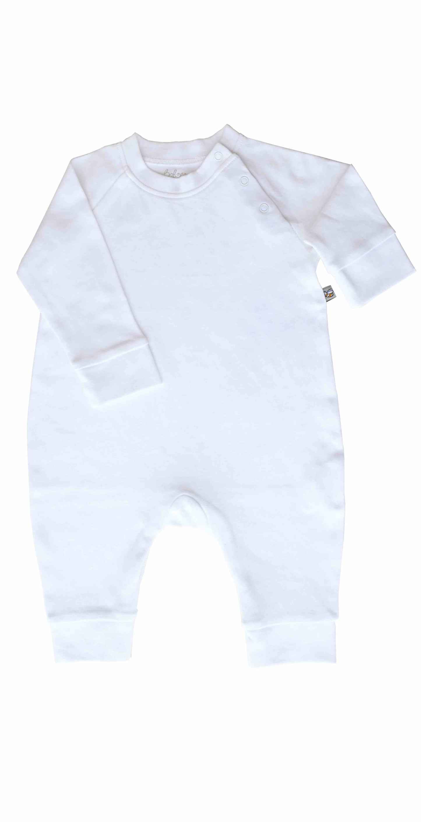 Baby White Full Sleeper Romper