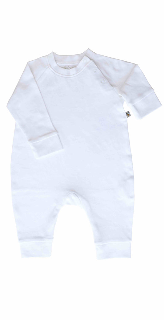 Baby White Full Sleeper Romper