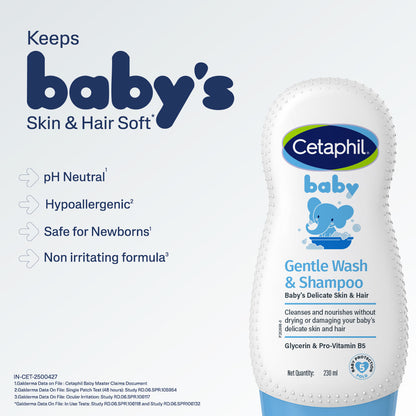 Cetaphil Baby Gentle Wash & Shampoo with Wheat Protein and Glycerin