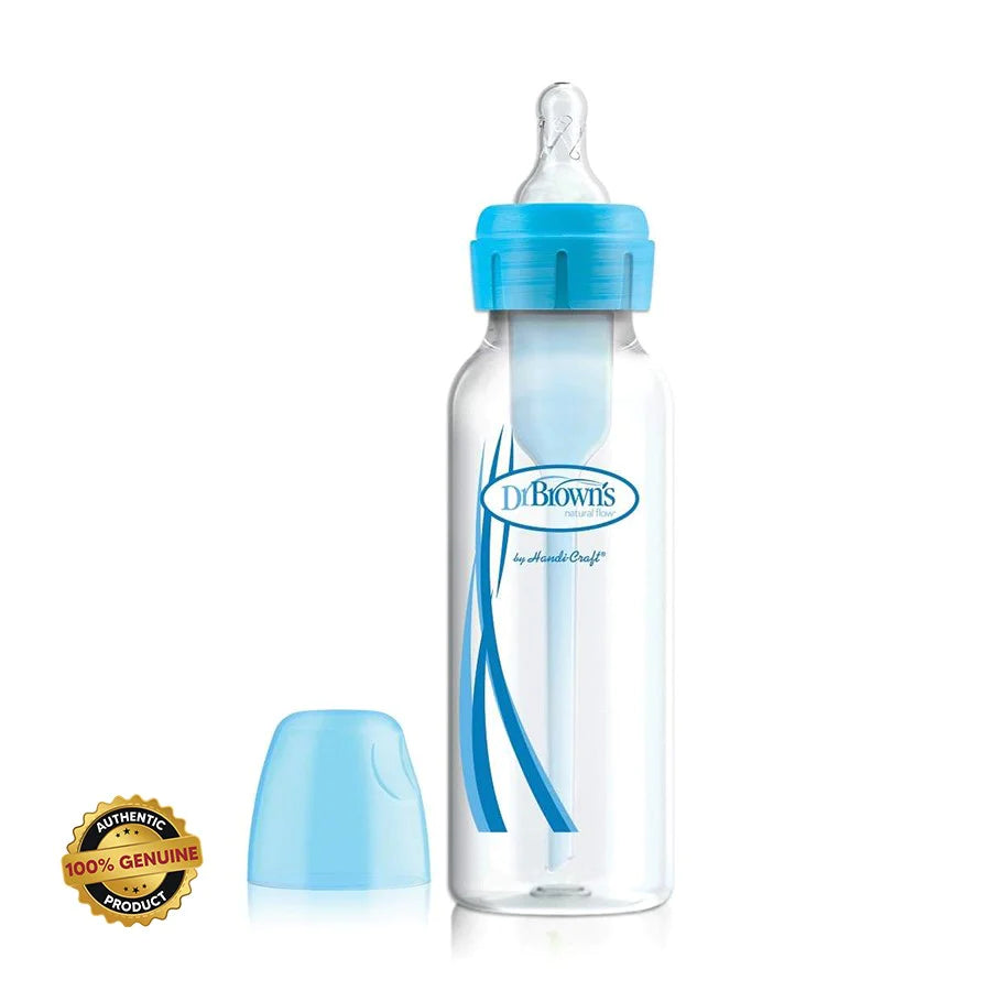 Narrow Neck Options Blue Bottle 8 Oz / 250 ml anti colic valve image 0