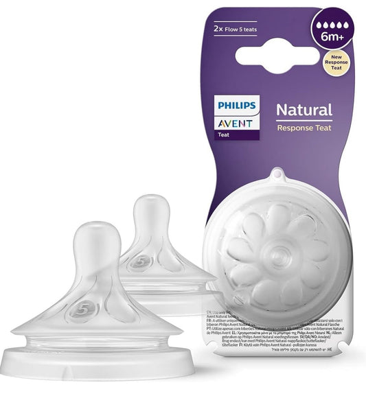 Philips Avent Bottle Teat Nipple – Natural Response, BPA-Free, Anti-Colic image 0