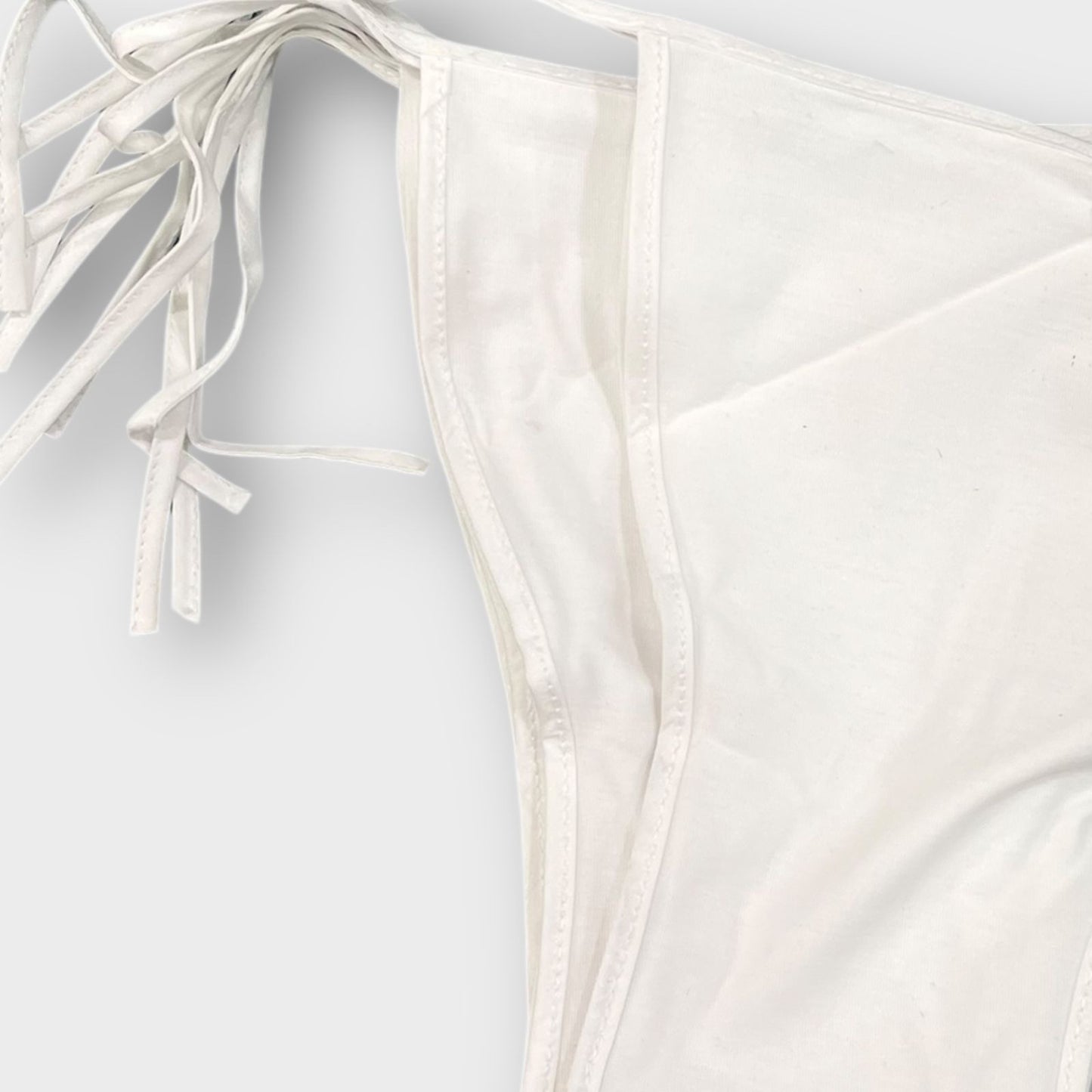 White Nappy Tie knot Langot set of 12 image 3