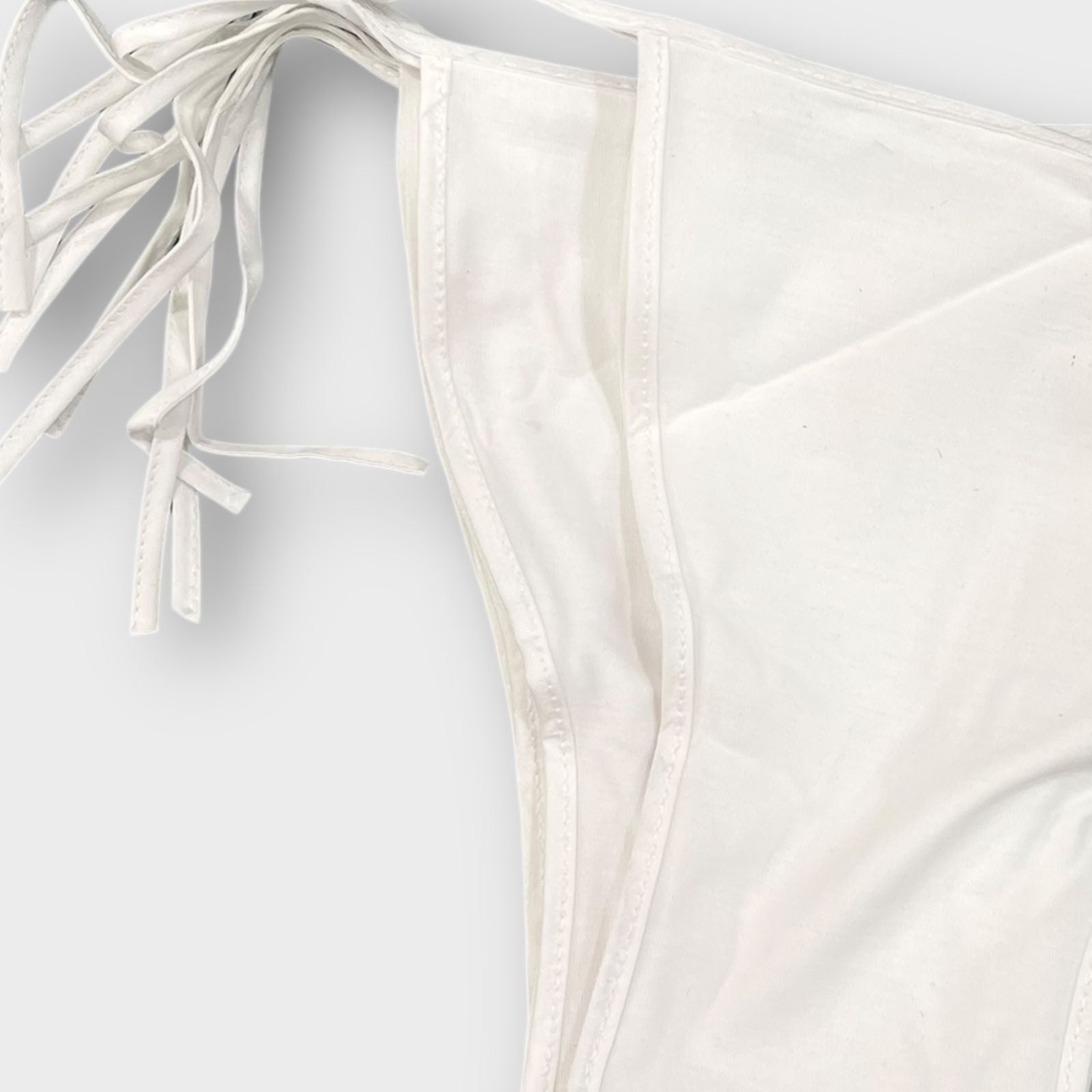 White Nappy Tie knot Langot set of 12 image 3