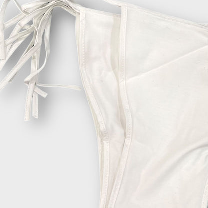 White Nappy Tie knot Langot set of 12 image 3