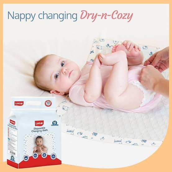 luvlap Disposable changing mats 10 pc. 60cm ×60cm image 1