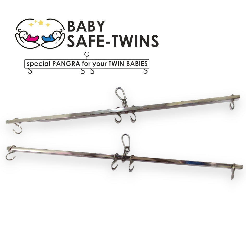 Baby Safe - TWINS baby Steel pangra for any Cradle Ghodiya image 0