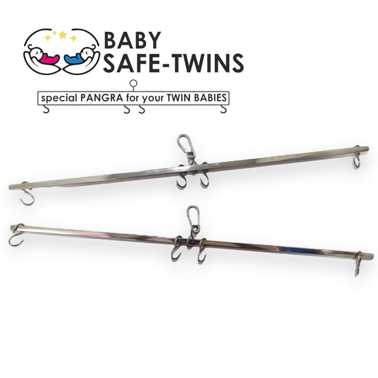 Baby Safe - TWINS baby Steel pangra for any Cradle Ghodiya image 0