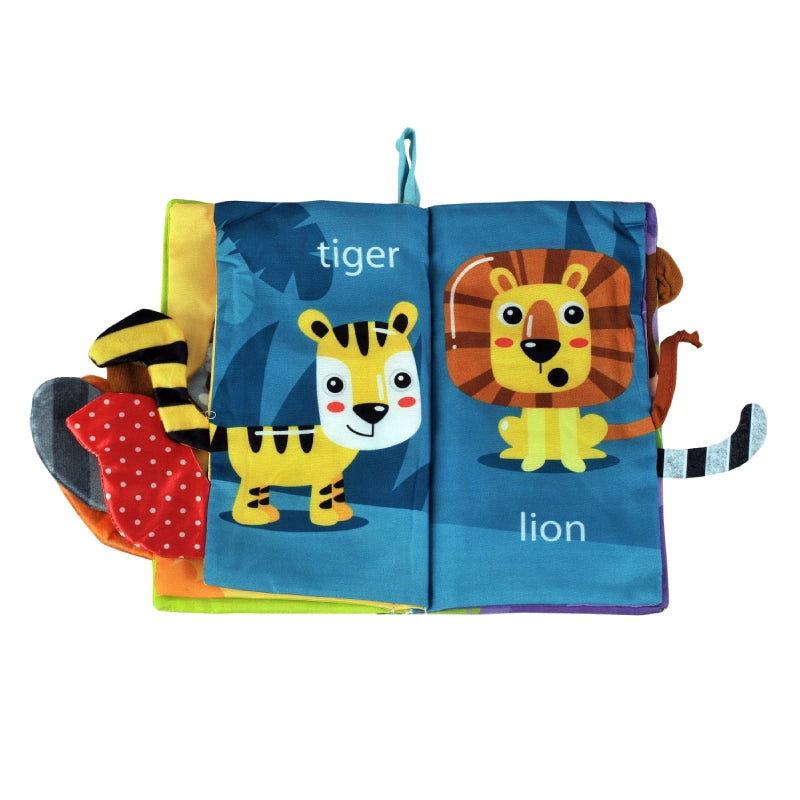 Baby Cloth Tail Book – Land Animals Theme image 2