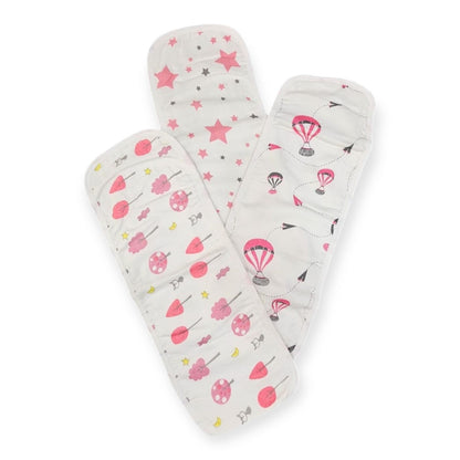 Muslin Cotton Baby Burp Cloth napkins 3pc set - 4 image