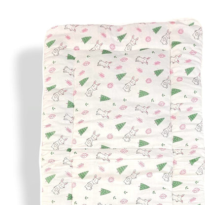 Baby Khoya Godadi Matt Sheet Mul Mul - bunny image