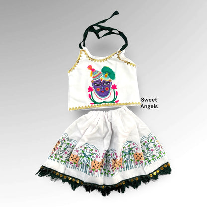 Girl Chatthi Clothing | Soft Cotton with Goddess & Ganesh Prints image 1