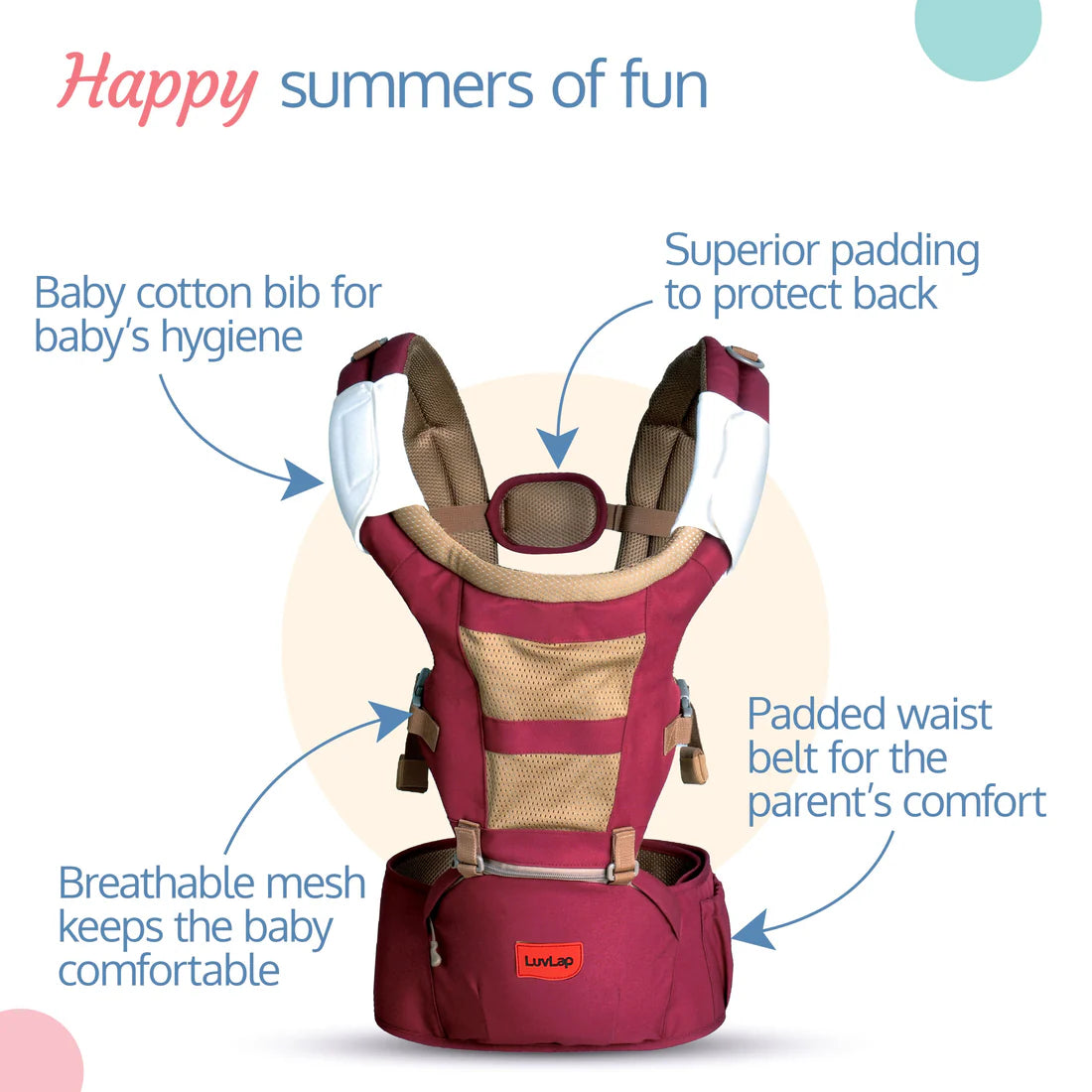 Royal Hip Seat Baby Carrier Purple | Ergonomic and Comfortable image 3