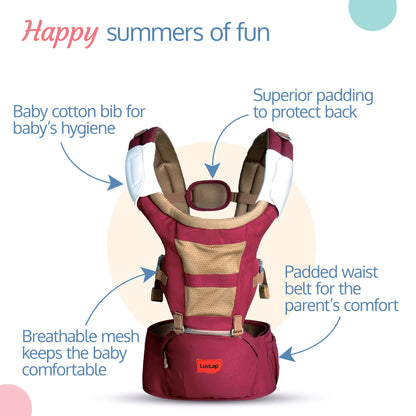 Royal Hip Seat Baby Carrier Purple | Ergonomic and Comfortable image 3