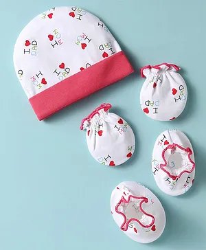 Cap Mitten Booty set Preemie Baby Organic Cotton assorted image 1